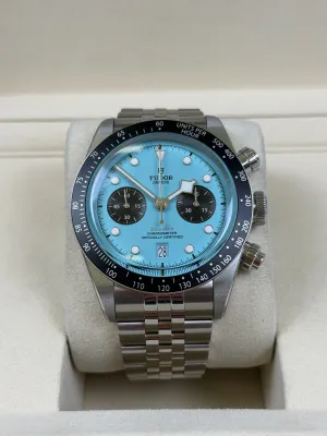 2025 Tudor Black Bay Chrono 41mm Stainless Steel 79360n "Flamingo Blue"