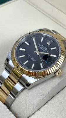 2017 Rolex Datejust 41mm Steel And Yellow Gold 126333 Black Dial