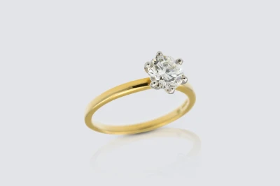 Brilliant Cut Diamond Ring in 18ct Yellow Gold 1.00ct G SI1 Size N