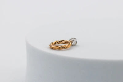 9ct Rose Gold and White Gold 0.57ct Diamond Circle Pendant