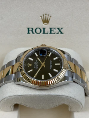 2017 Rolex Datejust 41mm Steel And Yellow Gold 126333 Black Dial