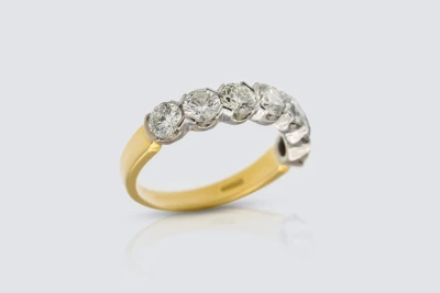 18ct Yellow Gold 1.40ct Diamond Seven Stone Ring Size L