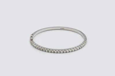 18ct White Gold 3.50ct Diamond Bangle