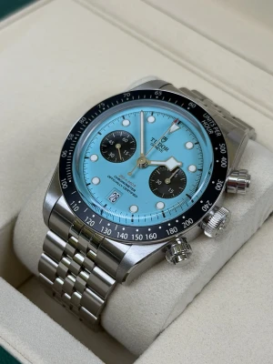 2025 Tudor Black Bay Chrono 41mm Stainless Steel 79360n "Flamingo Blue"